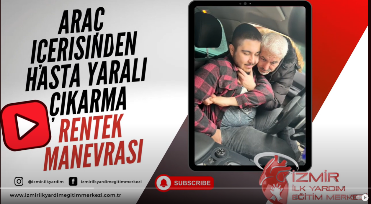 Rentek manevrası (arabadan hasta yaralı çıkarma) -yeni müfredat- İzmir İlk Yardım Eğitim Merkezi